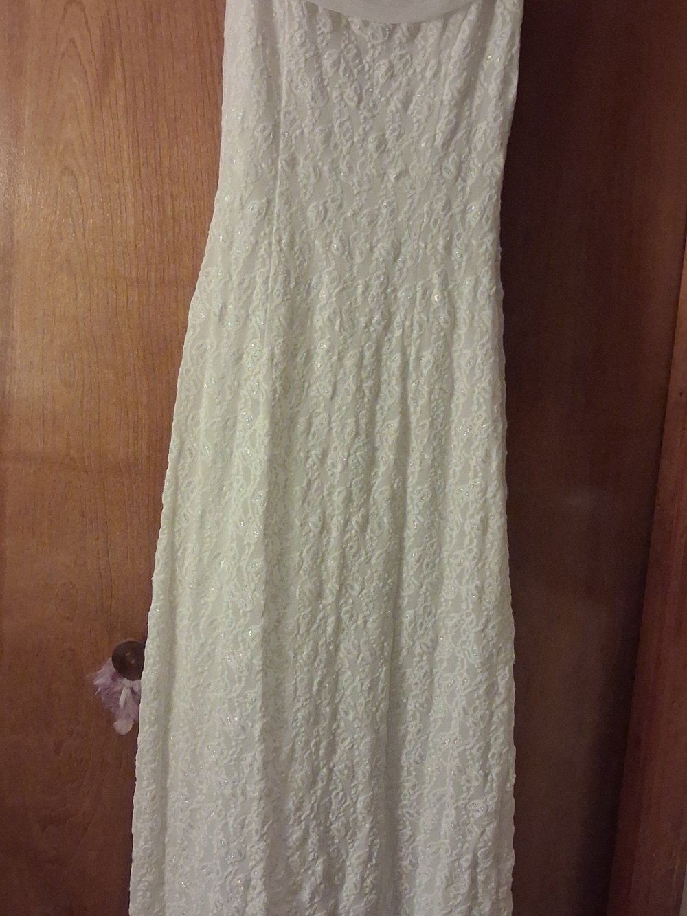 Dave & Johnny Ivory Lace Maxi Dress
